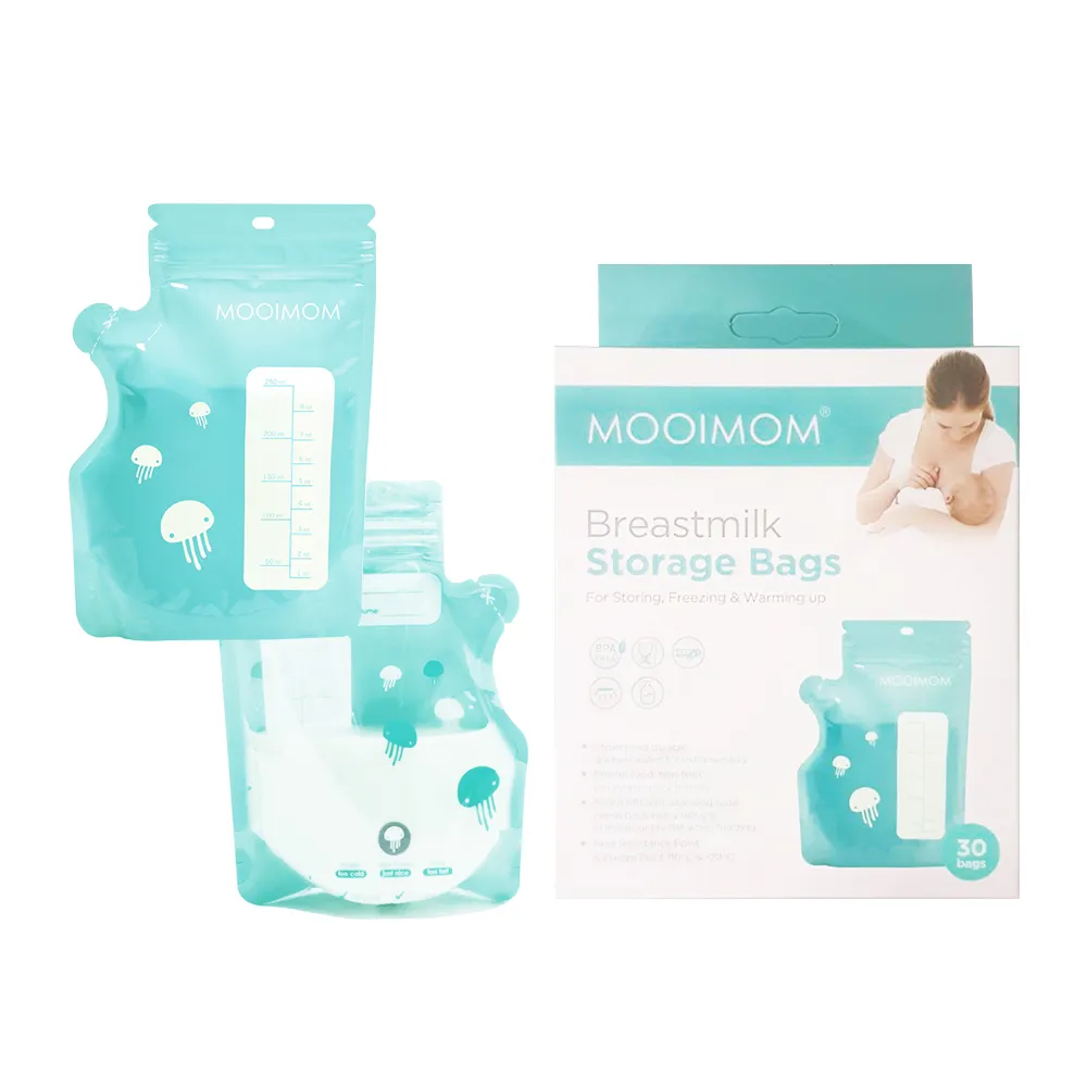 【MOOIMOM 沐伊孕哺】站立式感溫母乳儲存袋(250ml x 30入)