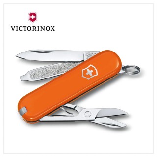 【VICTORINOX 瑞士維氏】Mango Tango 經典7用瑞士刀款 58mm/橘色(0.6223.83G)