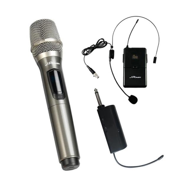 【J-POWER 杰強】震天雷 UHF 單機充電型無線麥克風(JP-UHF-888 功能型)