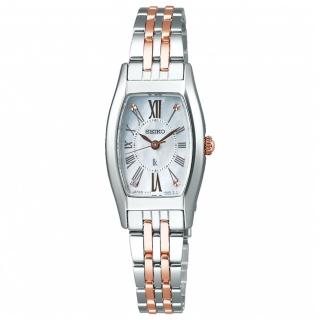 【SEIKO 精工】LUKIA 酒桶型美鑽太陽能女錶/19.8mm雙11限定(V117-0EE0KS SUP439J1)