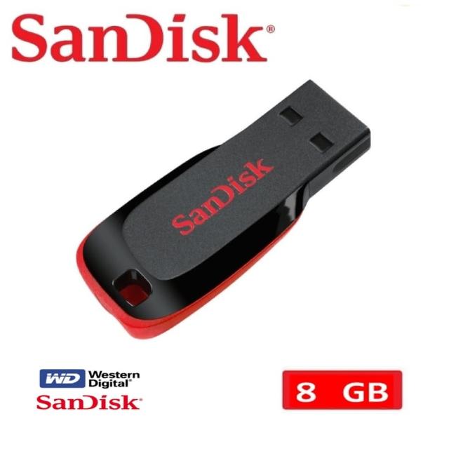 【SanDisk 晟碟】[高CP值] 8Gb Cruzer Blade USB 隨身碟(原廠5年保固  輕巧鋒型碟)