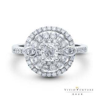 【Vividventure 亞帝芬奇】GIA 50分 DVS2 鑽石 戒指 璀璨品味(鉑金臺)