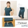 【Osun】女親膚排汗休閒運動短袖中褲兩件式套裝(顏色任選/CE326)