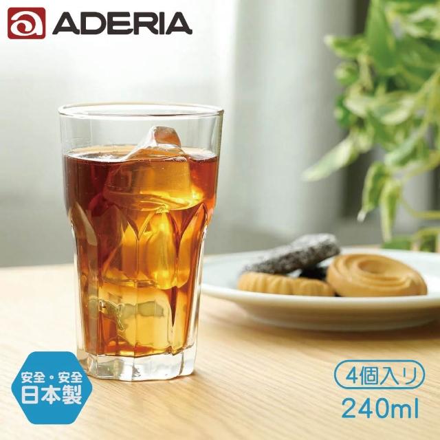 【ADERIA】日本製 波紋玻璃杯 4入組(240ml)