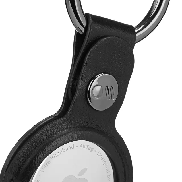 【CASE-MATE】AirTag Clip Ring 專用耐水皮質吊飾鑰匙圈(紳士黑)