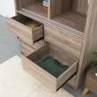 【IDEA】暖色木作滑門下六抽4尺衣櫃(收納櫃)