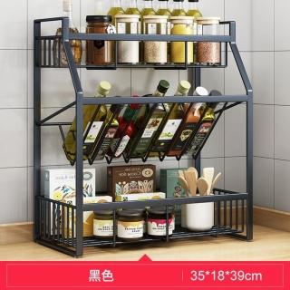 【MINE家居】收納架 萬用桌上架 雙色選購(免組裝/多層收納 35x18x39 公分)
