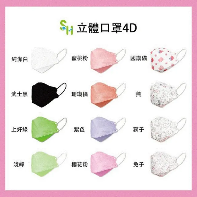 【上好生醫】4D立體醫療口罩2盒組(10片/盒)-特殊色
