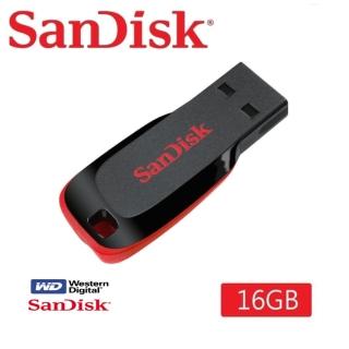 【sandisk 晟碟】[高cp值] 16g cruzer blade usb 隨身碟(原廠5年保固 輕巧鋒型碟)