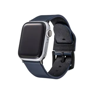 【Gramas】Apple Watch 42/44/45/49mm 義大利真皮錶帶(藍)