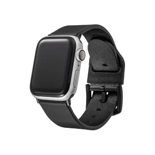 【Gramas】Apple Watch 38/40/41mm 義大利真皮錶帶(黑)