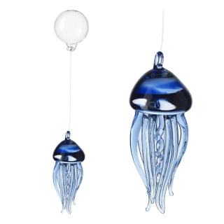 【德國LEONARDO里歐】俏皮海洋生物浮水玻璃吊飾(水族飾品/花器/玻璃/造景裝飾)