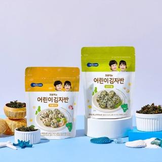 【韓國 BEBECOOK】幼兒初食海苔酥 原味+海味蔬菜 2入組 25g/包(無酸處理的新鮮海苔製成)