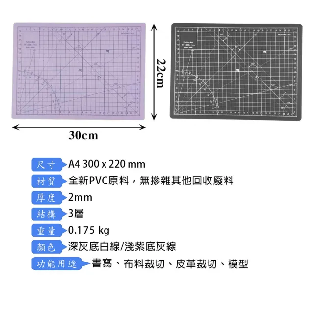 9入組 A4雙面切割雕刻墊板(300x220mm 台灣製品質優)