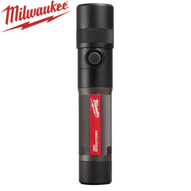 【Milwaukee 美沃奇】隨身USB金屬聚光手電筒組(L4 TMLED-201)