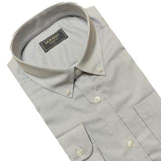 【MURANO】SLIM FIT 長袖襯衫-細條(臺灣製、現貨、身)