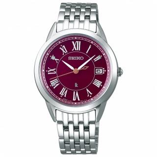 【SEIKO 精工】LUKIA 羅馬時刻美鑽太陽能女錶/33.9mm(V147-0CR0R SUT393J1)