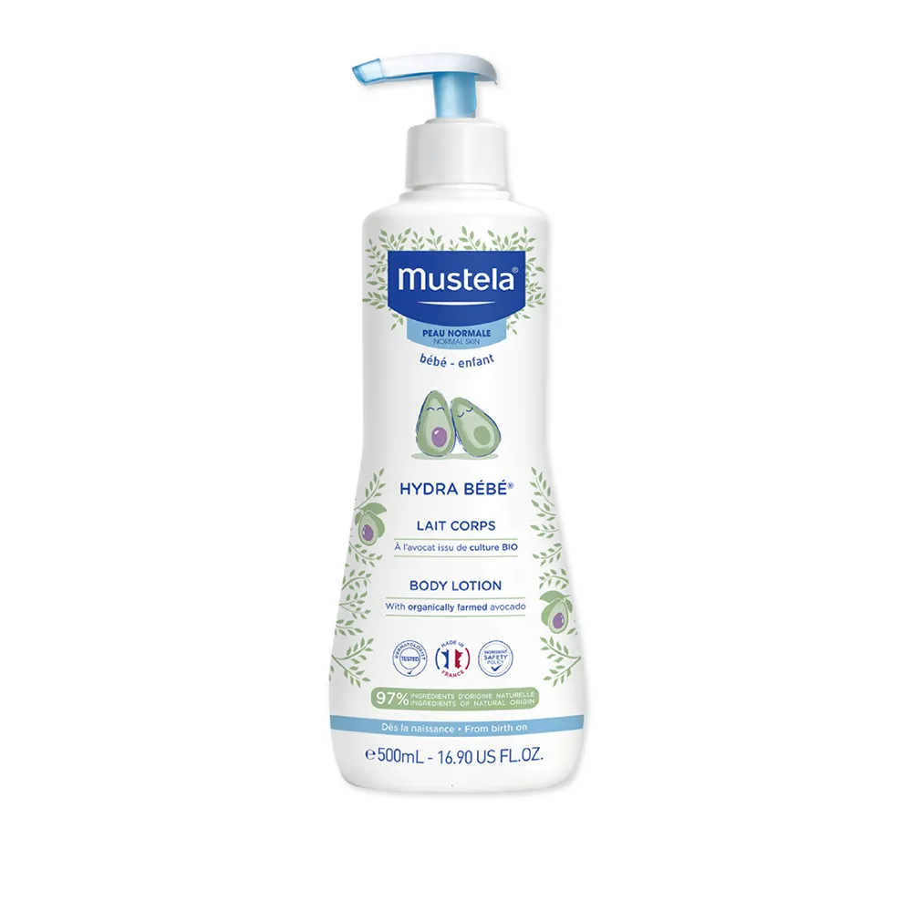 【Mustela 慕之恬廊】慕之幼 爽身潤膚乳 500ml(寶寶/嬰兒/新生兒/幼兒/兒童 身體乳液 加量升級版)