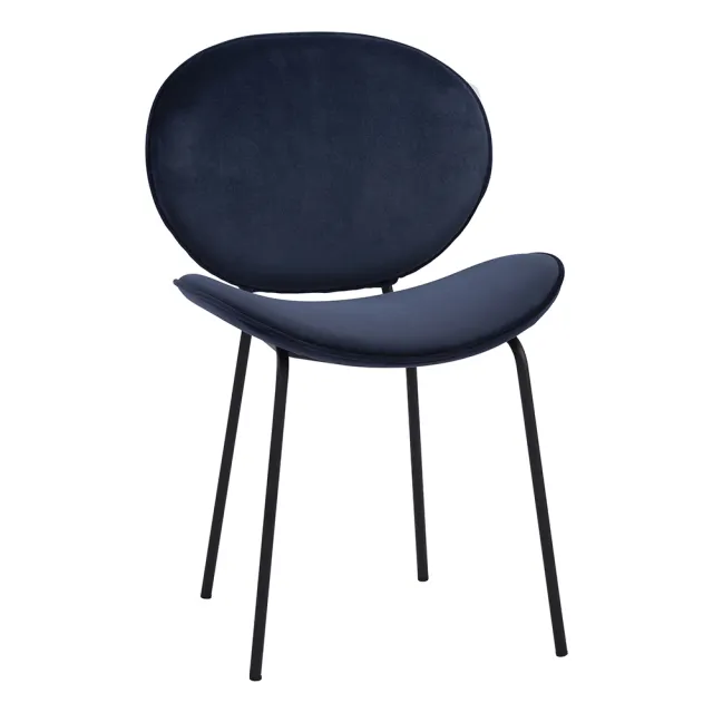 【生活工場】MASAO CASA都會多彩 奧爾莫北歐風天鵝絨餐椅-藍