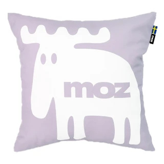 【moz】moz瑞典 北歐風雙面抱枕套 45cm(經典LOGO-藕紫)