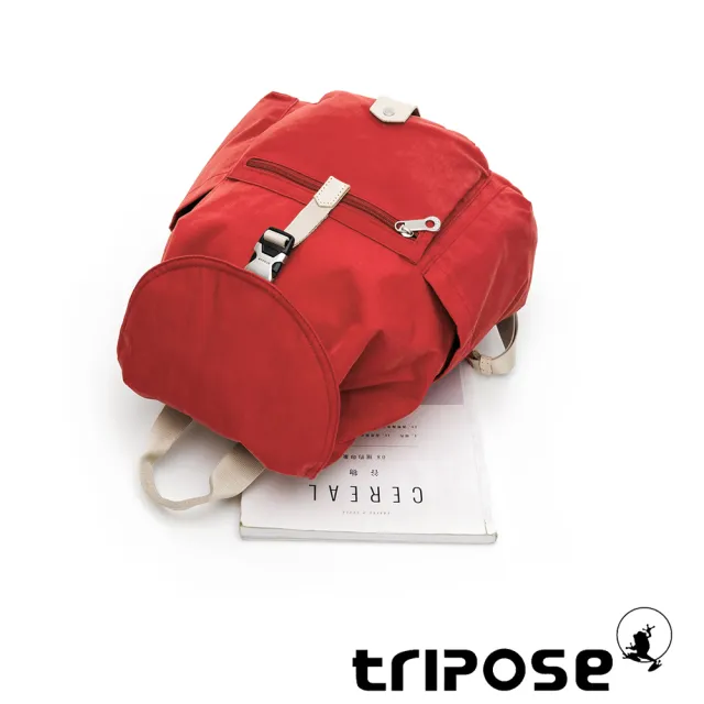 【tripose】MEMENTO微皺尼龍輕量後背包-小(番茄紅)