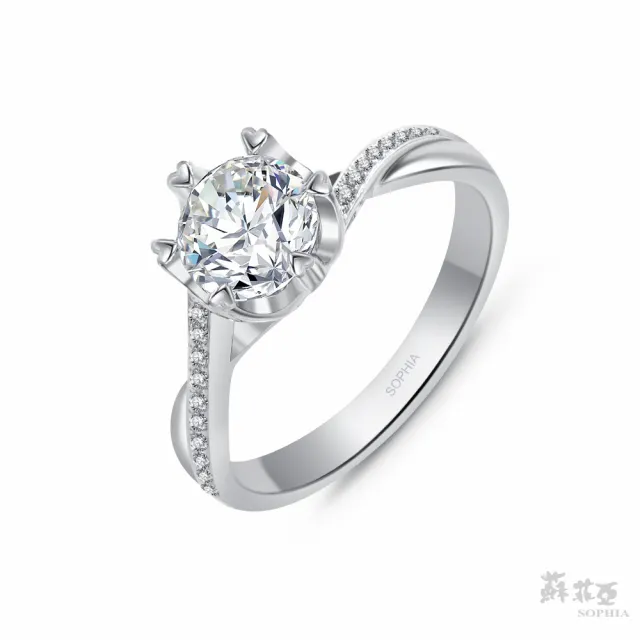 【蘇菲亞珠寶】1.00克拉 F/VS2 18K金 心願 鑽石戒指