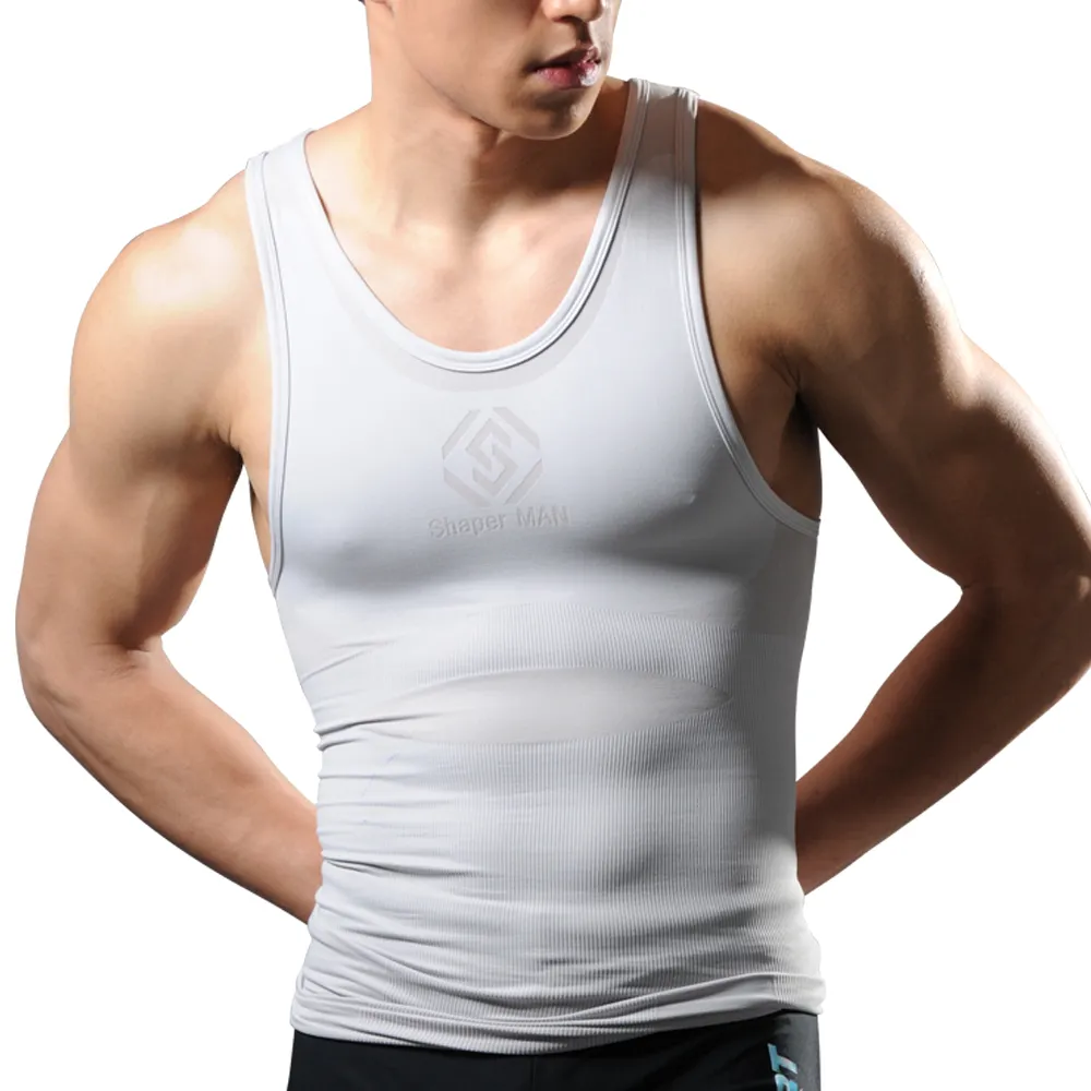【Shaper MAN】肌力機能衣 男性塑身衣 高機能 透氣 吸濕 排汗 [背心](男性無袖背心塑身衣)