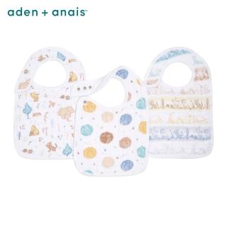 【aden+anais 官方直營】經典圍兜3入(叢林維尼)