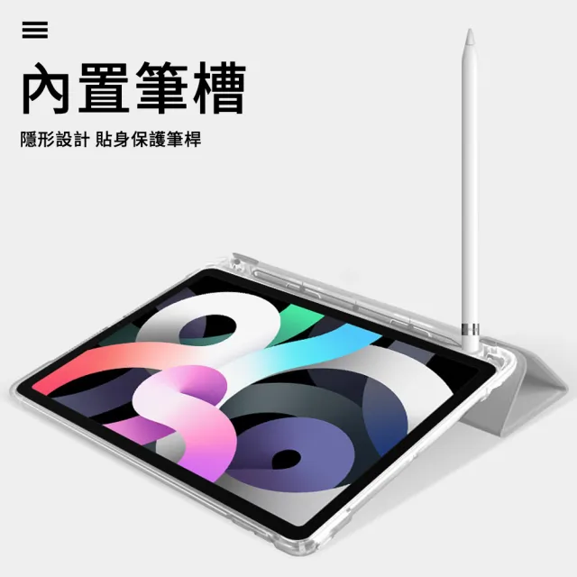 【The Rare】iPad Pro 11吋 2021 智能休眠喚醒 三折保護殼 內置筆槽 平板保護套