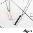 【A MARK】經典方格長條方塊造型316L鈦鋼項鍊(2色任選)