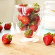 【FUSHIMA 富島】雙層耐熱玻璃杯-草莓甜芯250ML