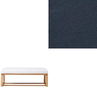 【MUJI 無印良品】LD兩用長凳座面套/水洗棉帆布/深藍(大型家具配送)