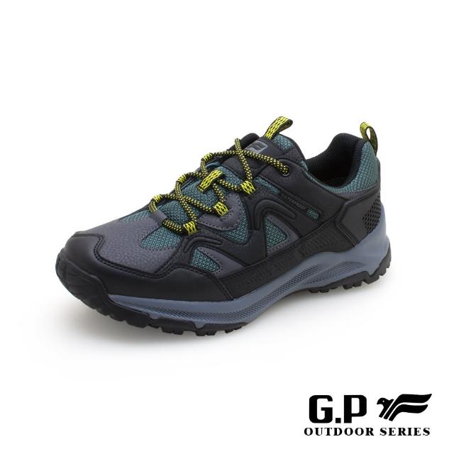 【G.P】男款低筒防水登山休閒鞋-P7762M-60-藍綠(SIZE:39-44 共二色)