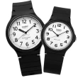 【CASIO 卡西歐】簡潔復刻 數字時標 橡膠手錶 情侶對錶 白x黑 42mm+33mm(MW-240-7B.MQ-24-7B2)