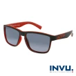 【INVU】瑞士個性運動感偏光太陽眼鏡(黑/紅 A2112C)