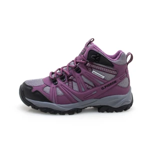 【G.P】女款高筒防水登山休閒鞋-P7763W-41-紫灰(SIZE:36-40 共二色)
