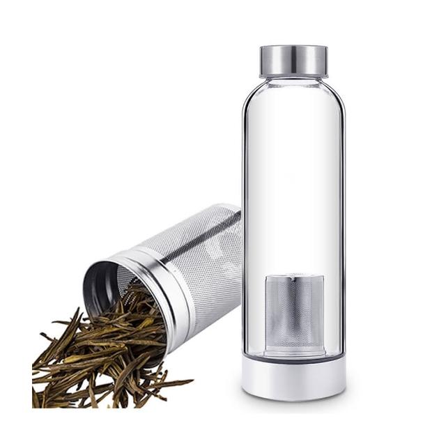【AHOYE】泡茶水瓶隨手瓶 550ml-附瓶套 泡茶器 濾茶器 泡茶杯