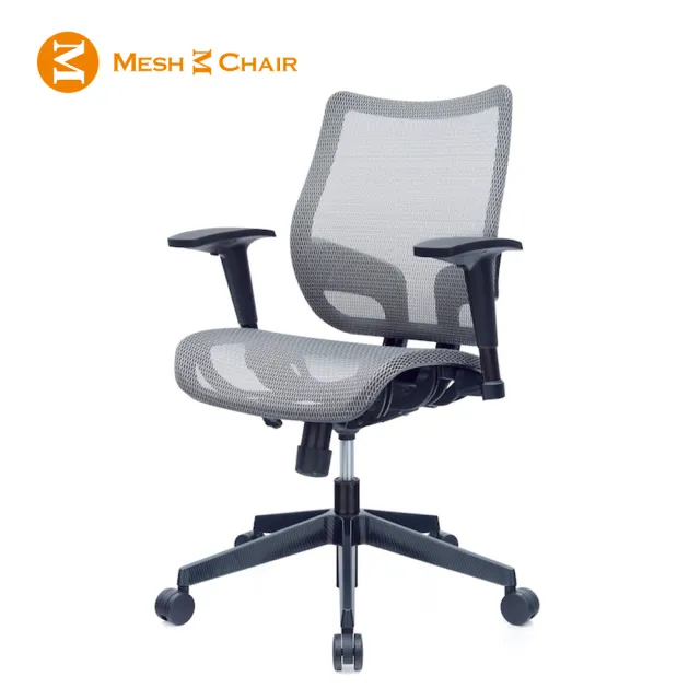 【Mesh 3 Chair】恰恰人體工學網椅-無頭枕-銀灰(人體工學椅、網椅、電腦椅)