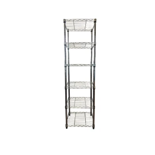 【A+Courbe】MIT耐重鐵力士鍍鉻萬用收納六層架45x45x180cm(置物架 電器架 床邊櫃 鞋架)