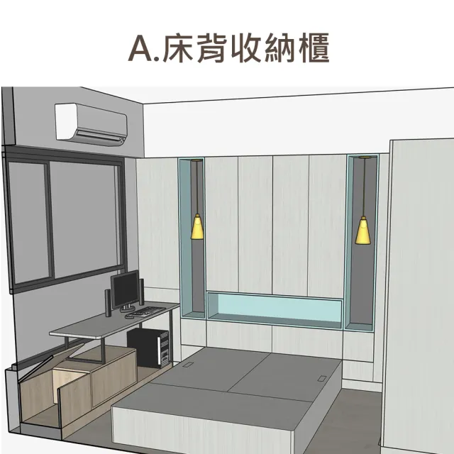 【MIDUOLI米多里】主臥室北歐收納輕裝修(米多里設計)