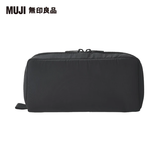 MUJI 無印良品 聚酯纖維多用途小物收納包.黑