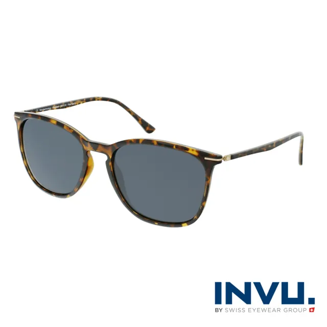 【INVU】瑞士簡約絞鏈設計偏光太陽眼鏡(琥珀 B2110B)