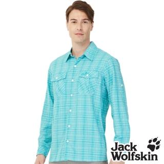 【Jack wolfskin 飛狼】男 防蚊抗UV排汗長袖襯衫(湖綠)
