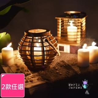【Meric Garden】北歐復古創意木質麻繩燭臺/家居裝飾擺設(2款任選)