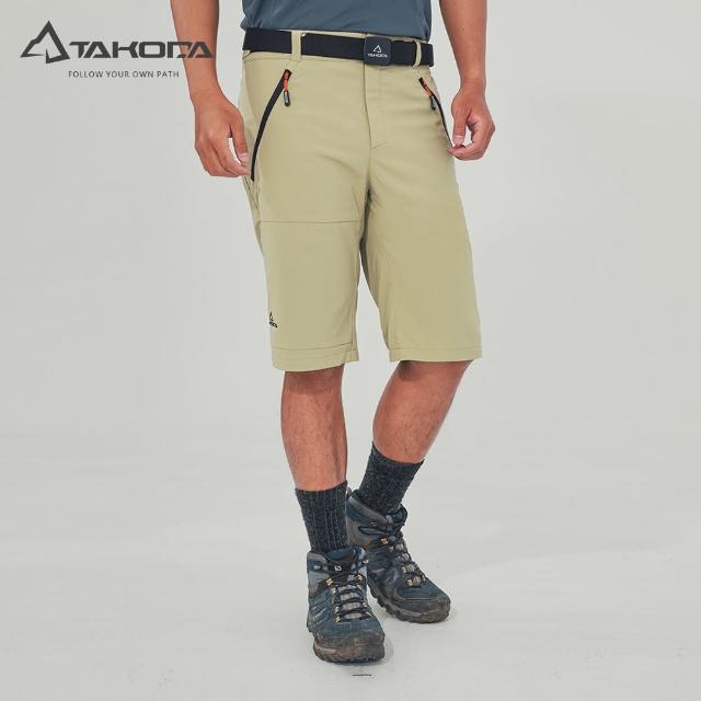 【TAKODA】Zuya Cordura☆耐磨彈性機能短褲-男款-卡其色(Cordura高強度面料/防潑水)