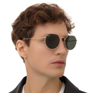 【RayBan 雷朋】JACK 太陽眼鏡 RB3565 9196/31 53mm 金框G15經典墨綠色鏡片 公司貨