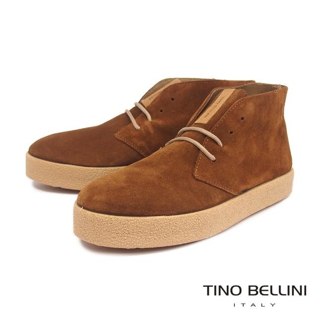 【TINO BELLINI 貝里尼】西班牙進口牛麂皮厚底休閒短靴FQT0001(棕)