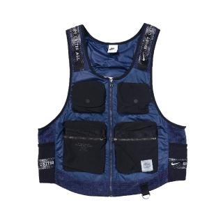 【NIKE 耐吉】背心 NSW GREAT UNITY VEST 男款 機能 多口袋 網眼布面料 可機洗 藍 黑(DN1440-010)