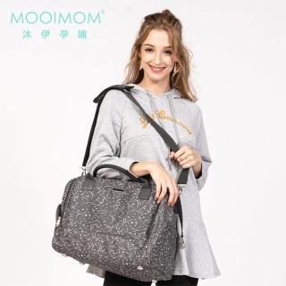 【MOOIMOM 沐伊孕哺】幾何星空媽媽包(防水包 萬用旅行袋/媽媽包/女包/後揹包/防潑水/手提包/手拿包/肩