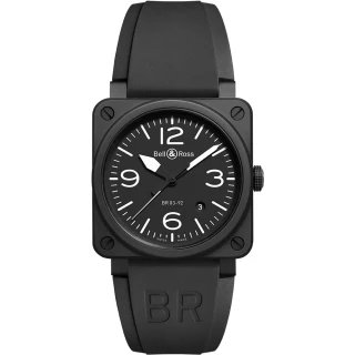 【Bell&Ross】黑色啞光陶瓷機械腕錶(BR0392-BL-CE)